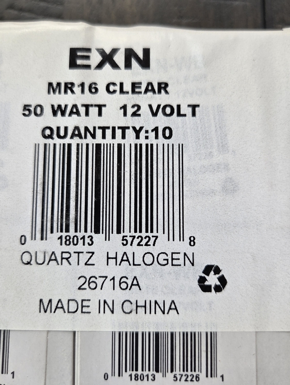 ​10 Pack EXN MR16 Clear Halogen Bulbs - 50W 12V 2-Pin Base - New - Picture 2 of 3